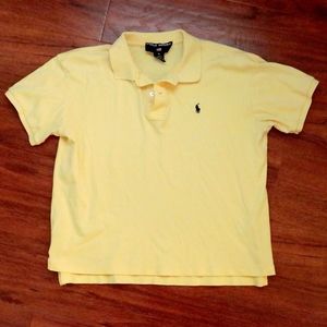 Polo Sport Yellow Polo Shirt Business Office Preppy Yuppie Pastel Summer